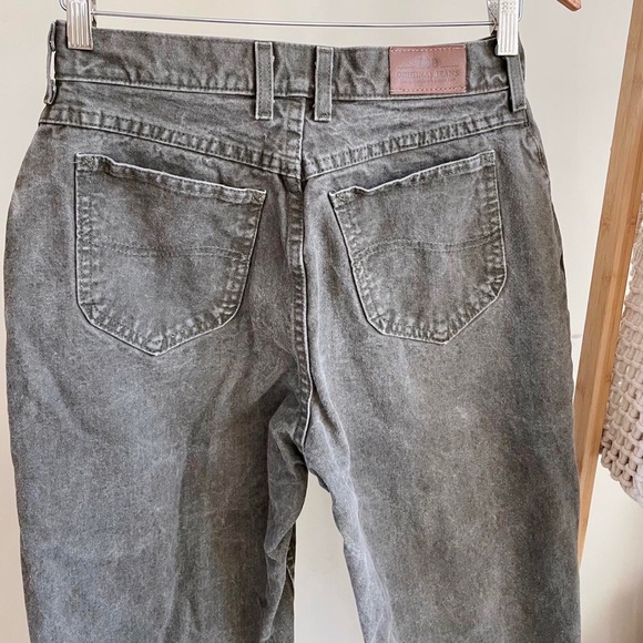 Vintage Lee High Waisted Straight Leg Mom Jeans in Moss Green - 27 - Picture 2 of 4